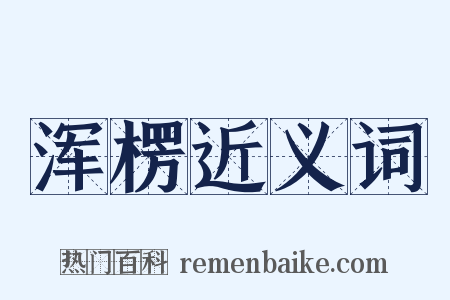 浑楞近义词是什么意思的图片